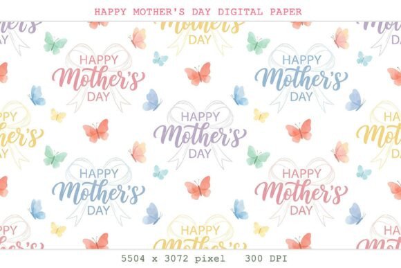 Download Happy Mother's Day Digital Paper PNG - Happy mother's day Collection