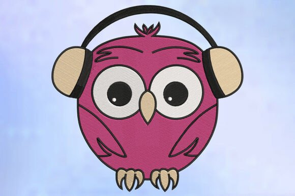 Download Music Lover Owl Embroidery Design - Love Collection
