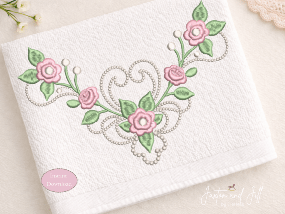 Download Rose Neckline Machine Embroidery Design - Premium Resources