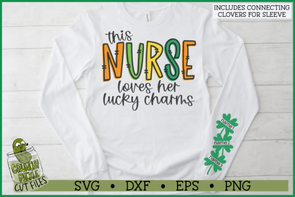 Download Nurse Loves Her Lucky Charms Sleeve SVG - Love Collection