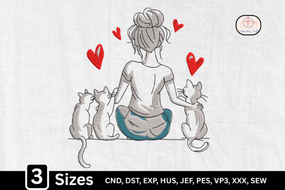 Download Cat Mom Love, Girl with Cats - Love Collection