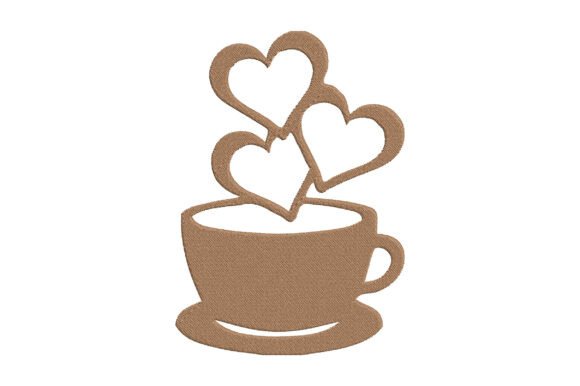 Download Coffee Love Embroidery Design - Love Collection