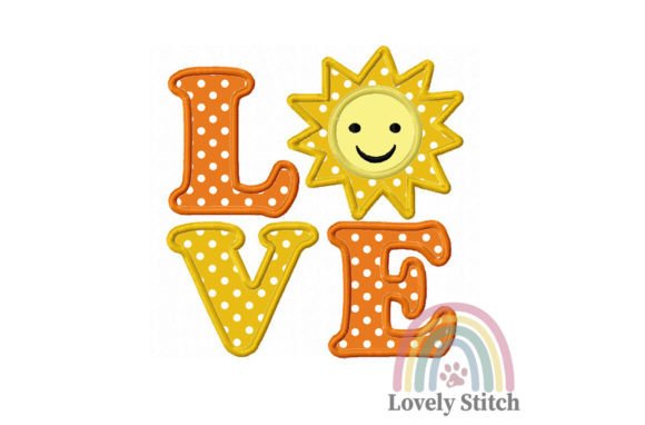 Download Love Sun Applique Embroidery - Love Collection